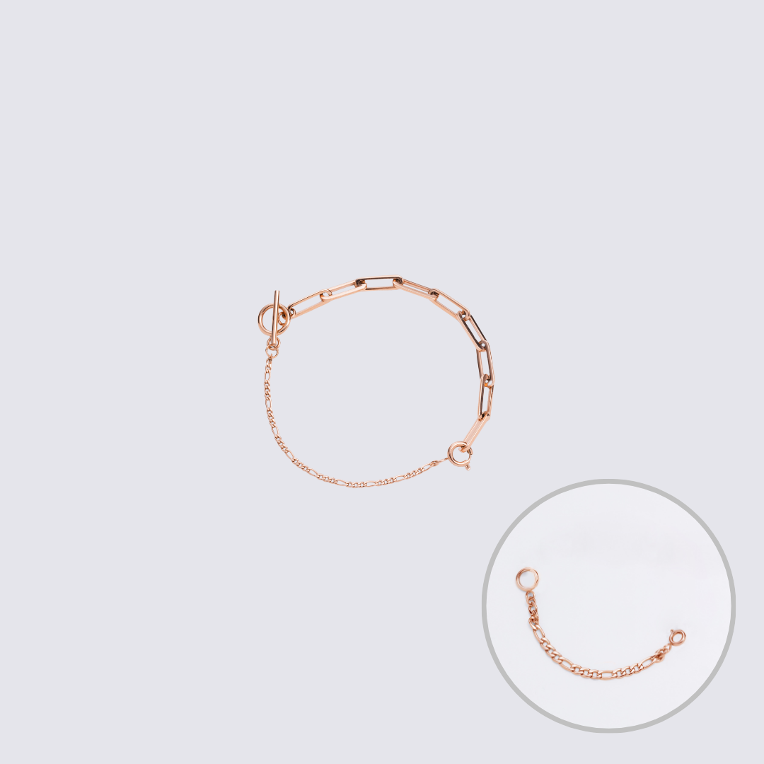 KLASSE14 Custom Jewelry Rose Gold  Connector Chain bracelet L(100mm)