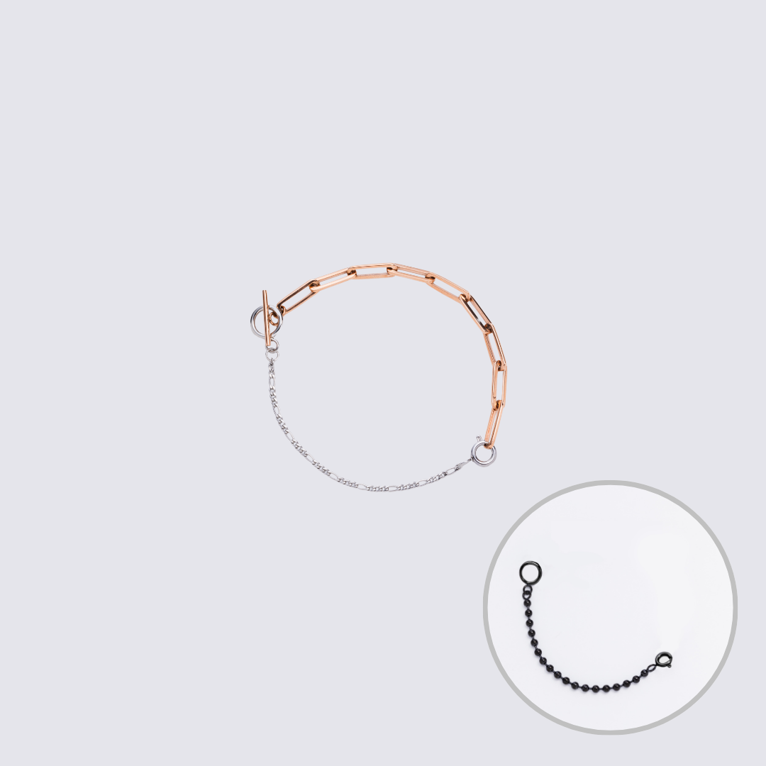 KLASSE14 Custom Jewelry Rose Gold  Connector Chain bracelet L(100mm)