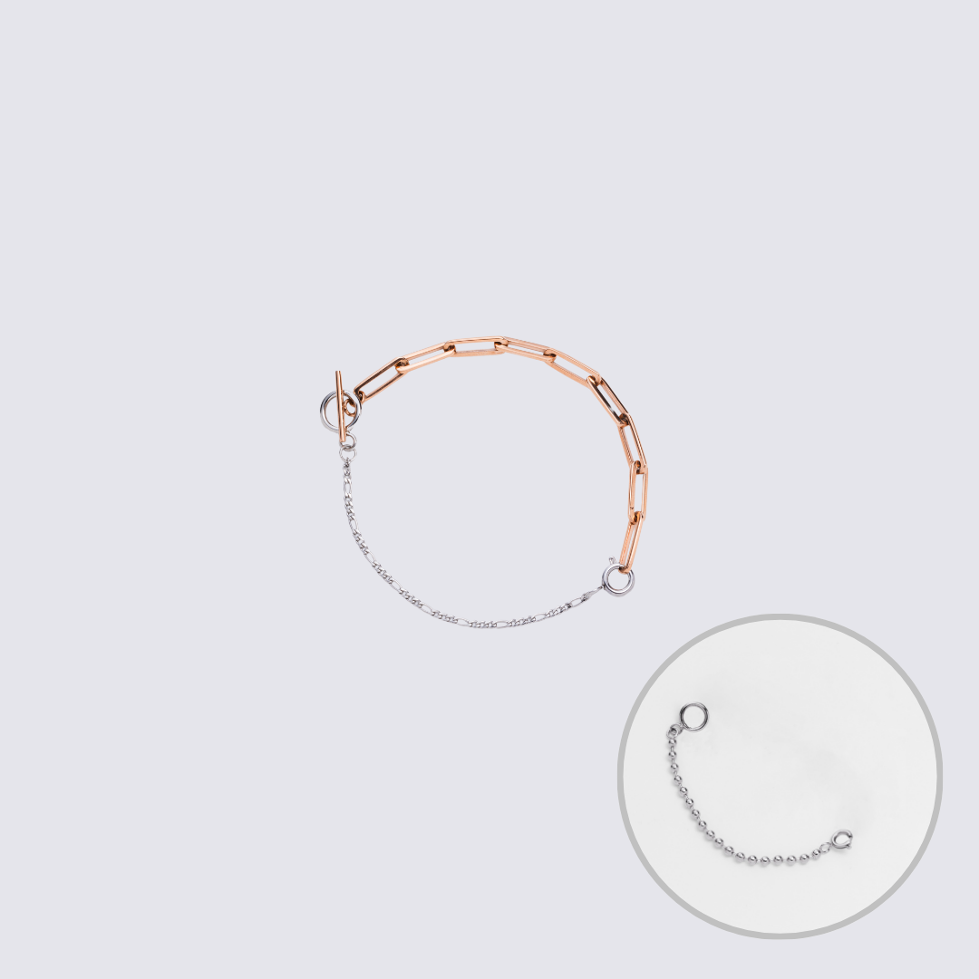 KLASSE14 Custom Jewelry Rose Gold  Connector Chain bracelet L(100mm)