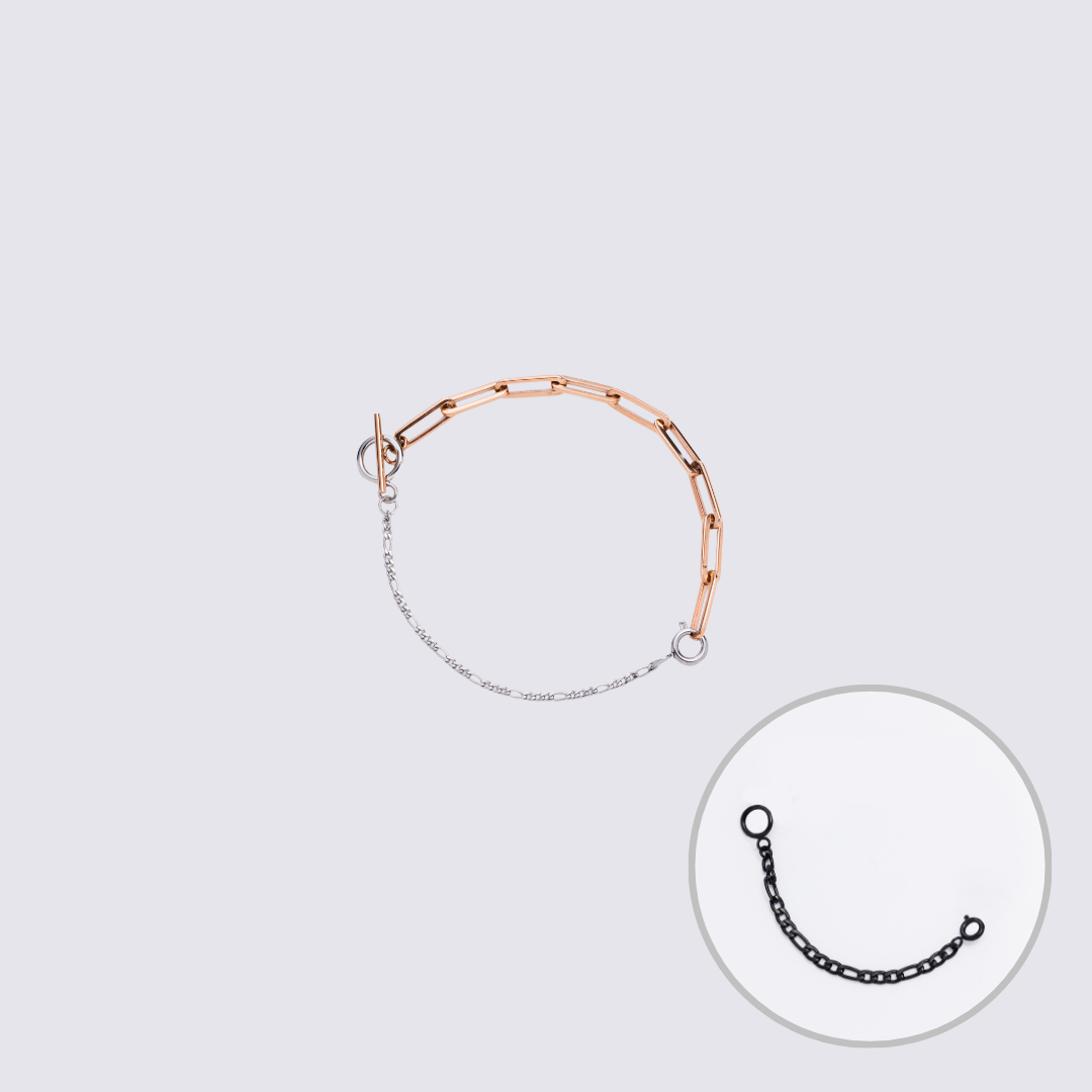 KLASSE14 Custom Jewelry Rose Gold  Connector Chain bracelet L(100mm)