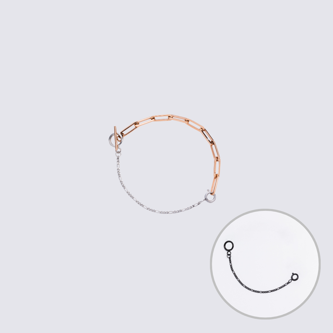 KLASSE14 Custom Jewelry Rose Gold  Connector Chain bracelet L(100mm)