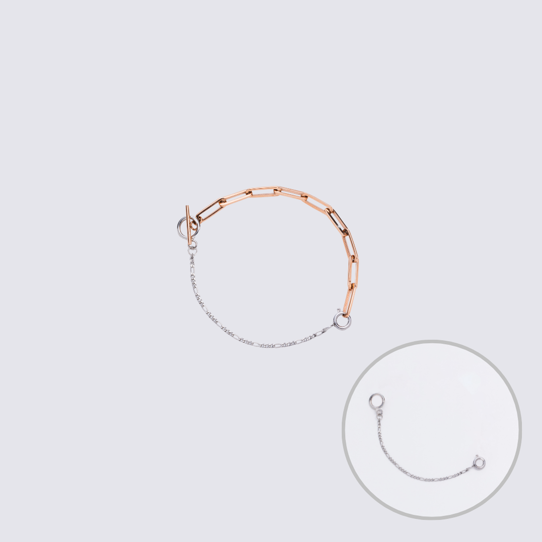 KLASSE14 Custom Jewelry Rose Gold  Connector Chain bracelet L(100mm)