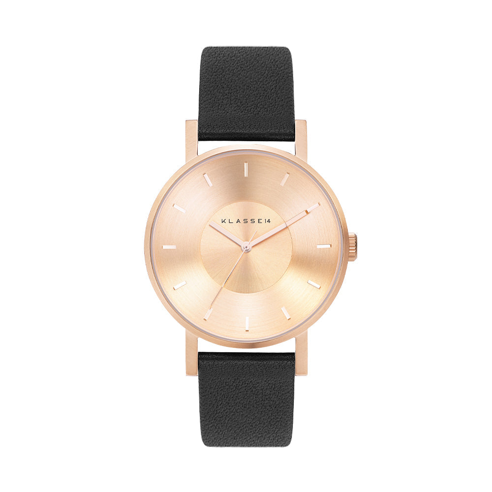 Volare Rose Gold Black Leather / Personalization